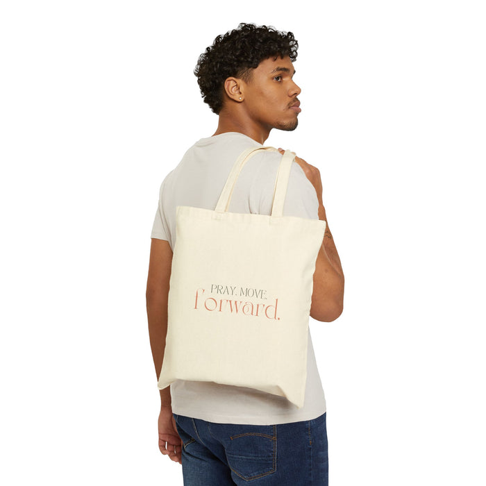 Pray Move Forward Cotton Canvas Tote Bag