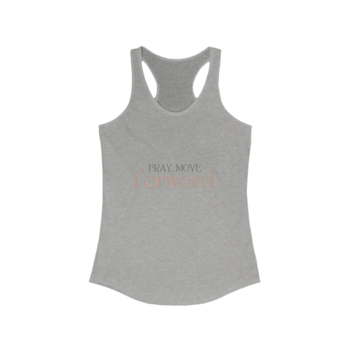 Empowering Racerback Tank - 'Pray. Move. Forward.' Inspirational Apparel for Active Women