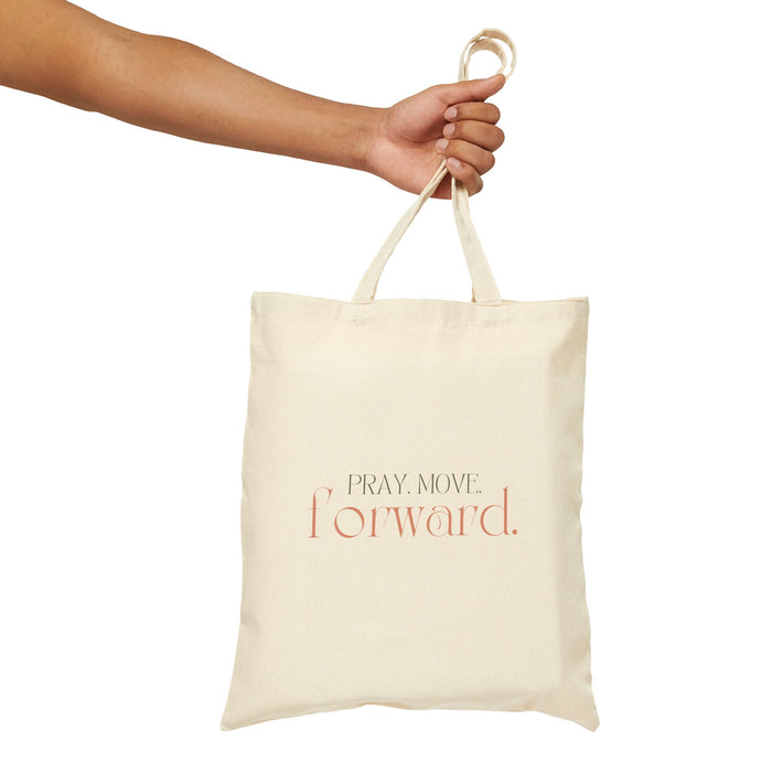 Pray Move Forward Cotton Canvas Tote Bag