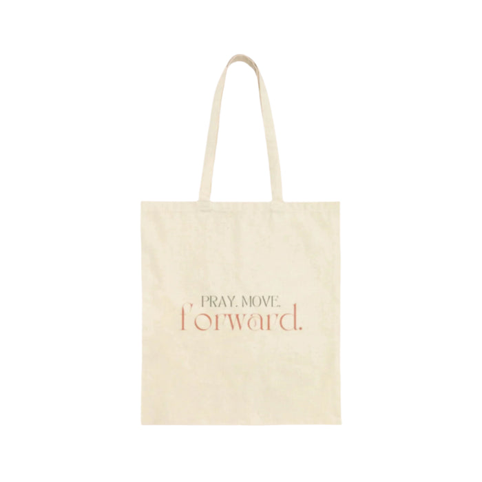 Pray Move Forward Cotton Canvas Tote Bag