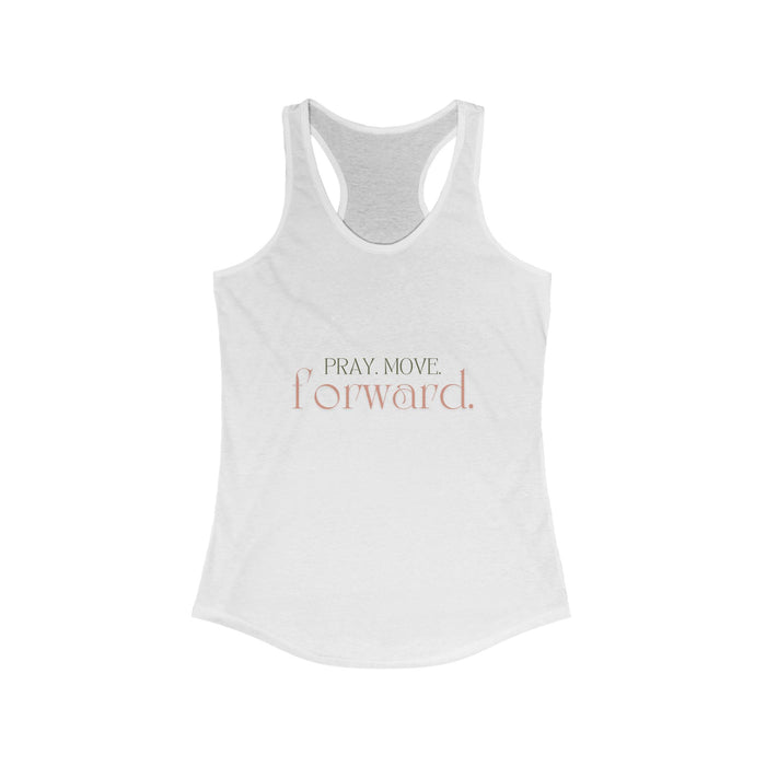 Empowering Racerback Tank - 'Pray. Move. Forward.' Inspirational Apparel for Active Women