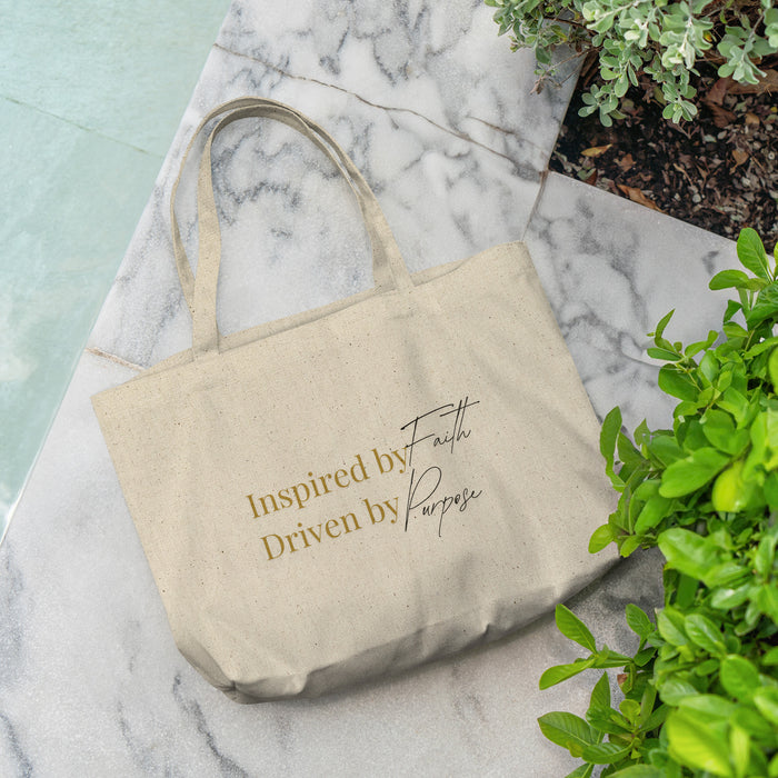 Inspired by Faith. Driven by Purpose. Tote Bag
