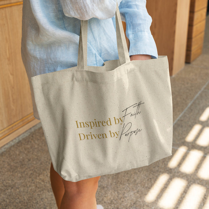 Inspired by Faith. Driven by Purpose. Tote Bag