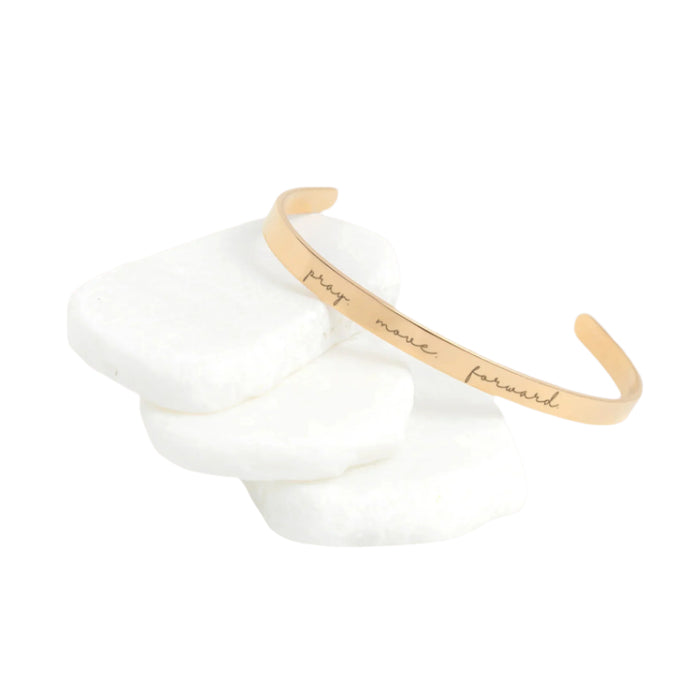 Pray Move Forward Cuff Bracelet