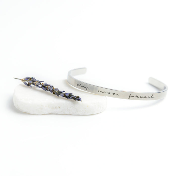 Pray Move Forward Cuff Bracelet